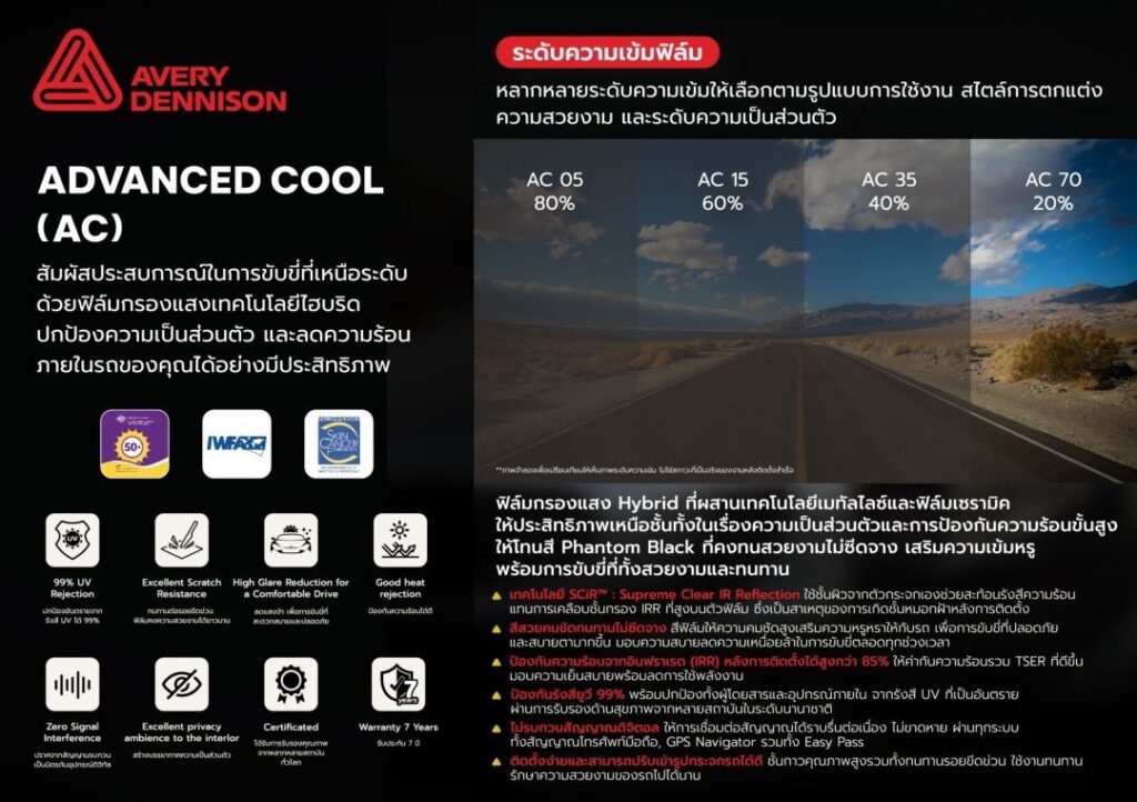 ฟิล์ม Avery Advanced cool film